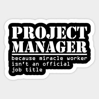 Funny Project Manager Sticker ManagerSticker | Vinyl | Decal for Car Bumper, Window, Laptop, Water Bottle, Books Etc |Waterproof| 5"