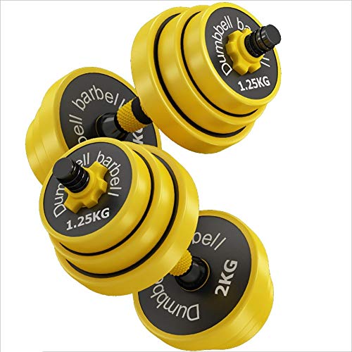 Juego de mancuernas para el hogar, equipo de fitness para hombre, un par de mancuernas de 10 kg a 45 kg, peso ajustable, juego de mancuernas (color amarillo, tamaño: 40 kg) (amarillo 30 kg)