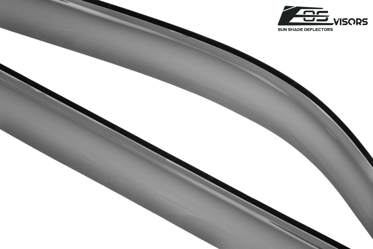 Replacement for 2010-Present Toyota 4Runner | EOS Visors JDM in-Channel Style Smoke Tinted Side Vents Window Deflectors Rain Guards