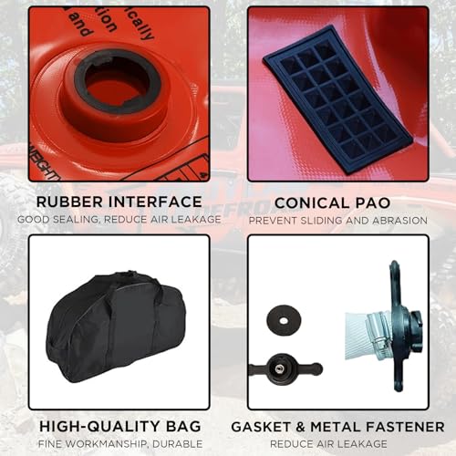 BotaBay 4 Ton Off-Road Exhaust Air Jack 8800lbs Lifting Capacity Inflatable Soft Jack 31.5-inch Height, Double Inflatable Systems, for SUV Car Truck Rescue 1000 Denier Nylon Material with Carrying Bag - Thumbnail 7