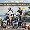 Peak-5000W-Dual-Motor-Electric-Bike for Adults, 52V 34AH Battery Up To 105 Miles, 42-46MPH Fast-Dual-Motor-Ebike,24"*4" Full-Suspension-Women-Men-Fat-Tire-Electric-Bicycle for Mountain Snow Off-Road #5