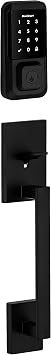 Kwikset Halo Touchscreen Wi-Fi Smart Door Lock with San Clemente Handleset, Keyless Entry Electronic Deadbolt Door Lock, No Hub Required App Remote Control, with SmartKey Re-Key Security, Matte Black