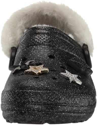 Crocs Unisex Men's and Women's Classic Lined Clog | Fuzzy Slippers, Shimmer, Numeric_13 US | Image 1