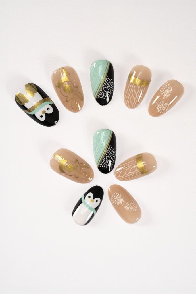 Pop Beauty Takma Tırnak Seti & Zararsız Yapıştırıcı Penguen