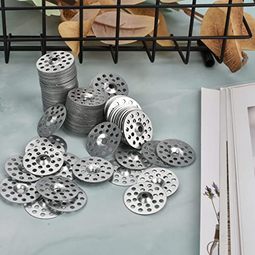 AccEncyc 1 Inch Plaster Washers 200 Pcs Plaster Buttons Metal Washers for Screws Plaster Repair Rings Profile Washer for Wall Ceiling Drywall Repair - Thumbnail 6