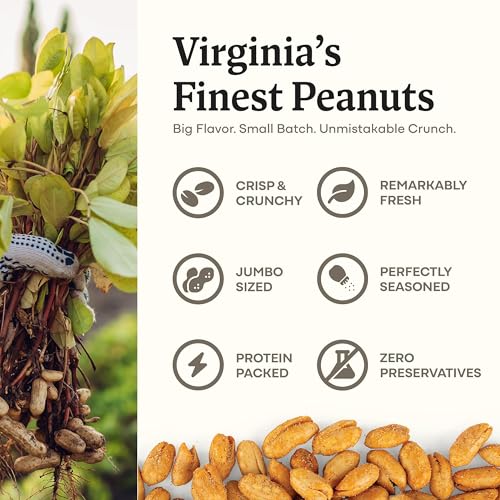 Image of Belmont Peanuts Gourmet Chili Lime Virginia Peanuts, 20 oz (1 Pack) - Simple Ingredients, No Preservatives, 7g Protein - A Premium, Citrusy, Spicy, Salty, Crunchy, Hand Seasoned Snack
