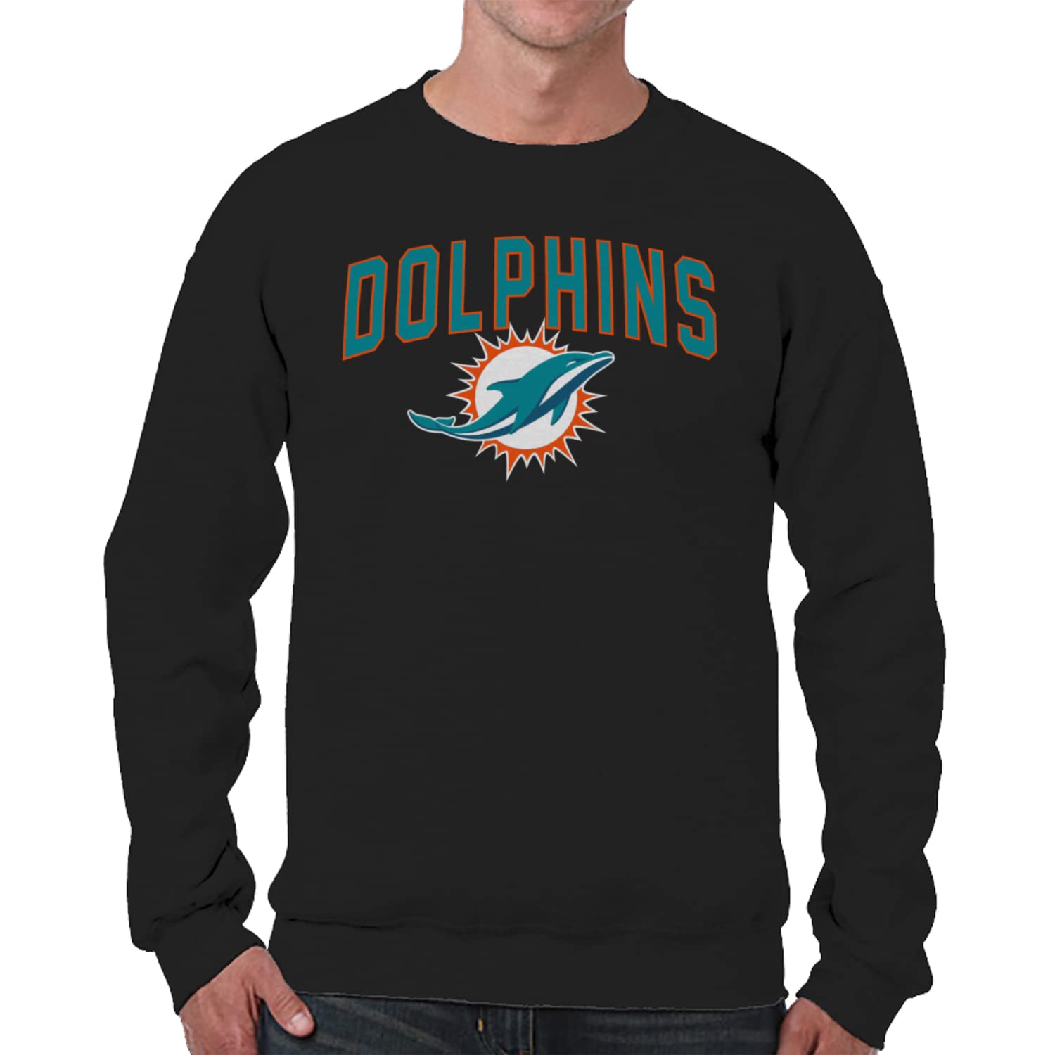 Team Fan Apparel Unisex Black Nfl Home Team Crew - Adult Pro Football Fleece Pullover Sweatshirt For Men & Women, Xl