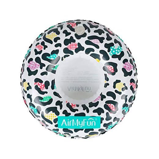 Airmyfun Posavaso Inflable Para La Piscina O La Playa- Leopardo - 18Cm