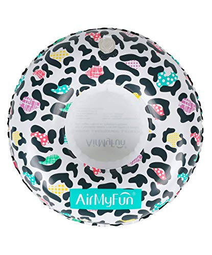 Airmyfun Posavaso Inflable Para La Piscina O La Playa- Leopardo - 18Cm