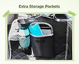 pecute Dog Car Seat Cover, Car Seat Cover for Dogs with Viewing Window/Side Flaps/Storage Bags, Dog Hammock Scratch Proof Nonslip Back Seat Protector for Cars Trucks SUV(146x136cm) - Image 5