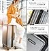 TRAVELARIM Hard Shell Luggage Sets with Spinner Wheels 4 Piece, Expandable Large Suitcases with TSA Lock, Travel Large Suitcase Set, Grey Luggage Set
