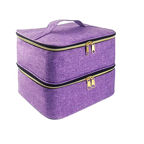 Boczif Étui de Transport Organisateur de Vernis à Ongles, Sac de Rangement de Vernis à Ongles à Double Couche - Convient à la Lampe sécheuse à Ongles et...
