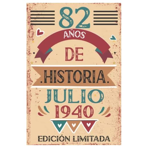 82 Años De Historia Julio 1940: 82 años. Libro de visitas, cuaderno, 110 páginas de felicitaciones, idea de regalo, regalo Para la esposa, novia, mujer, La madre