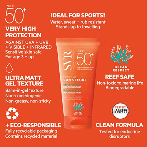 SVR SUN SECURE Extreme Sunscreen SPF 50, Dry-Touch Matte Finish, Highly Sweat - Image 3