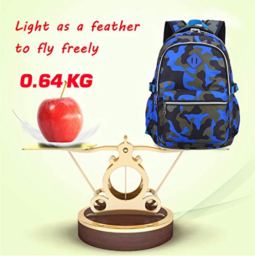 Image of Ladyzone Camo School Backpack Lunch Box Set Lightweight Schoolbag Travel Camp Outdoor Daypack