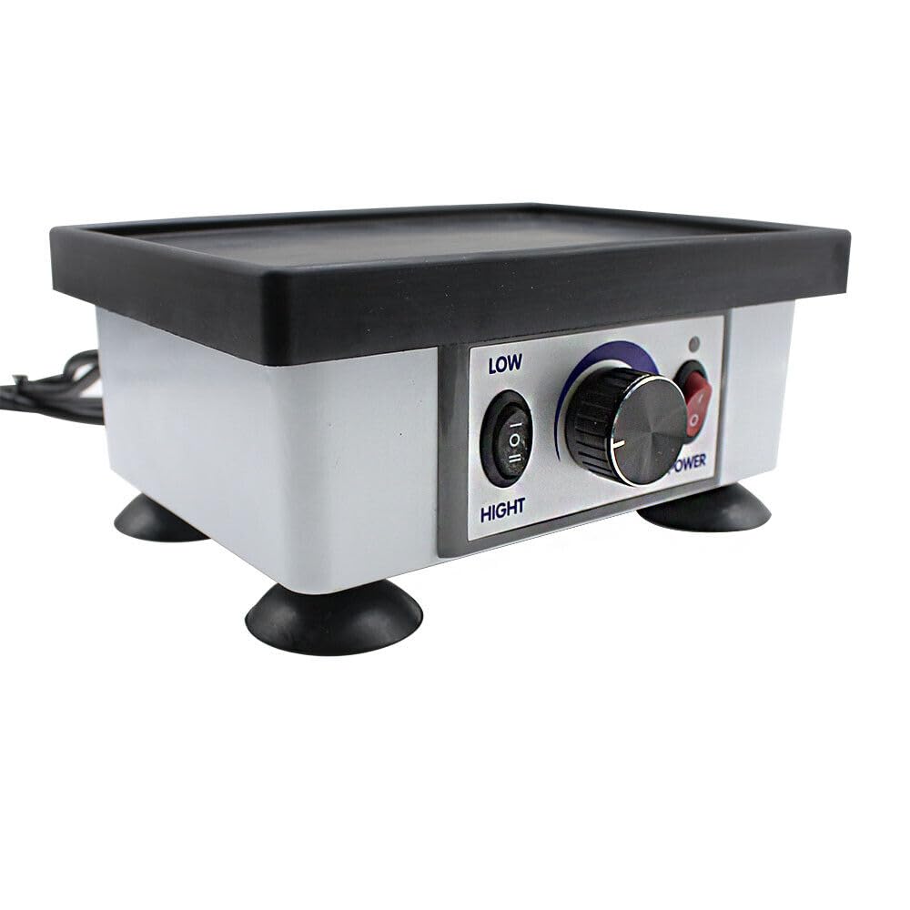 Dental Gipsrüttler, Oszillator Vibrationsplatte 220V, Zahntechnik Gipsrüttler 100W, Rechteckig Vibrator Shaker, Dental Lab Ausrüstung für Zahnärzte (EU-Stecker)
