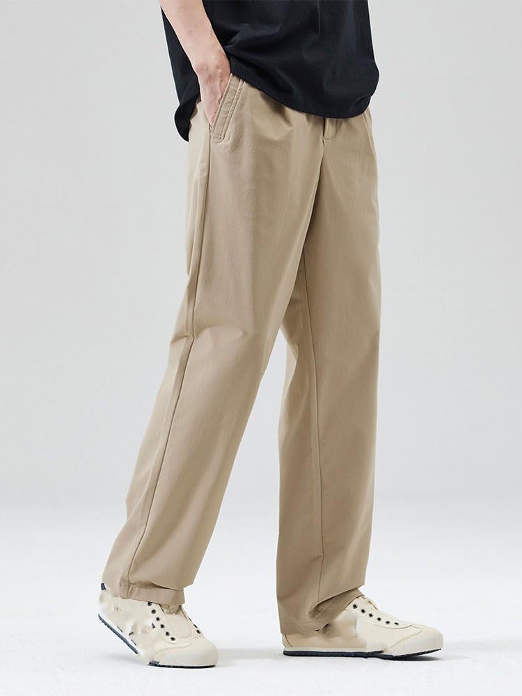 Men's Spring Fall Casual Pants Straight Lightweight Drop Quick Dry Trousers Pants for Men