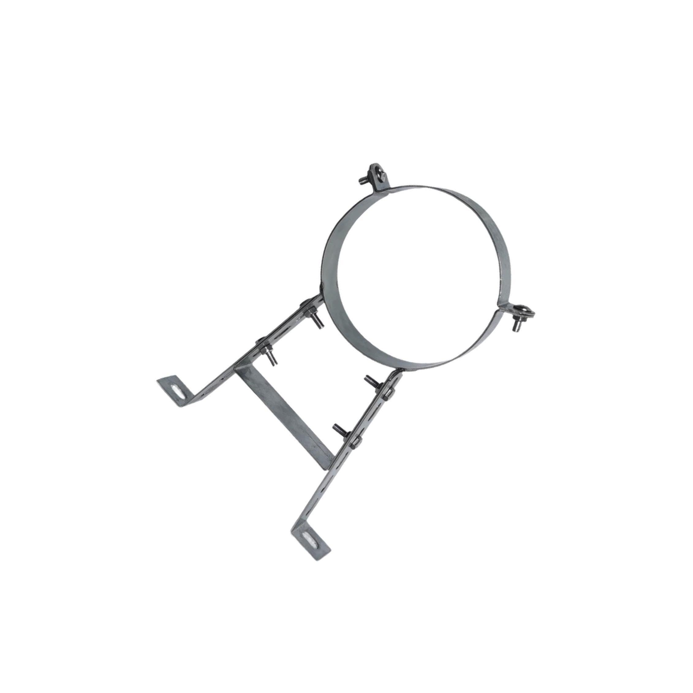 Abrazadera redonda para tubo de ventilación de, correa de ventilación de pared para el hogar, diseñada específicamente para tubos de chimenea, Plata, Diámetro 18 cm