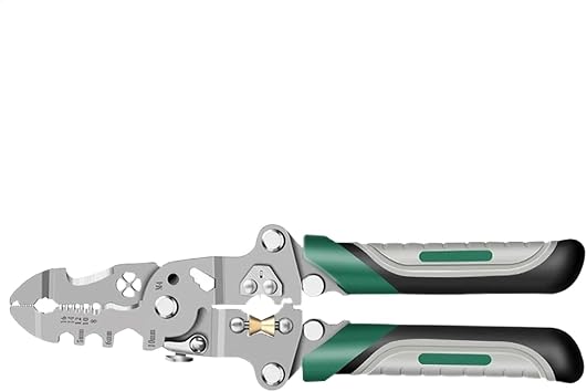folding wire stripper heavy duty pliers cable crimping tool portable hand tool electric wire cutter insulated cable stripper professional wire stripper multi-function stripping tool compact electric