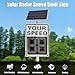COMAAM Radar Feedback Sign,Solar Powered Your Speed LED Radar Speed Display Sign LED Speed Limit Radar Display, Radar Feedback Sign Remote Control 60x90cm/24 x35