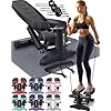 Nordic Lifting Mini Stepper Machine – Stair Climber w/Resistance Bands & LCD – Home Workout Stepper