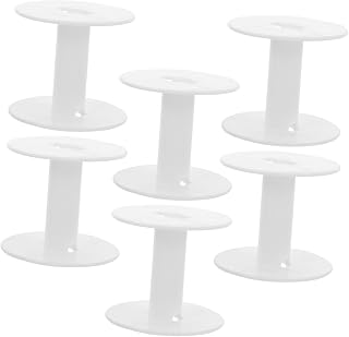 Gadpiparty 6 Bobinas De Plástico Para Hilo De Bordar Accesorio De Costura Profesional Transparentes Reemplazables Color