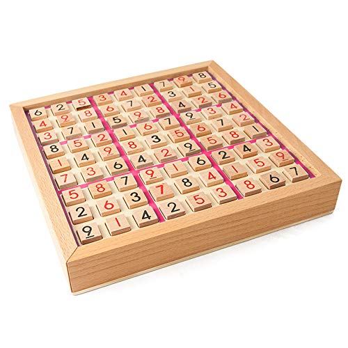 Jogo de Sudoku de madeira Jogo de Sudoku de madeira Jogo com gaveta Math Teaser Math Desktop Toys