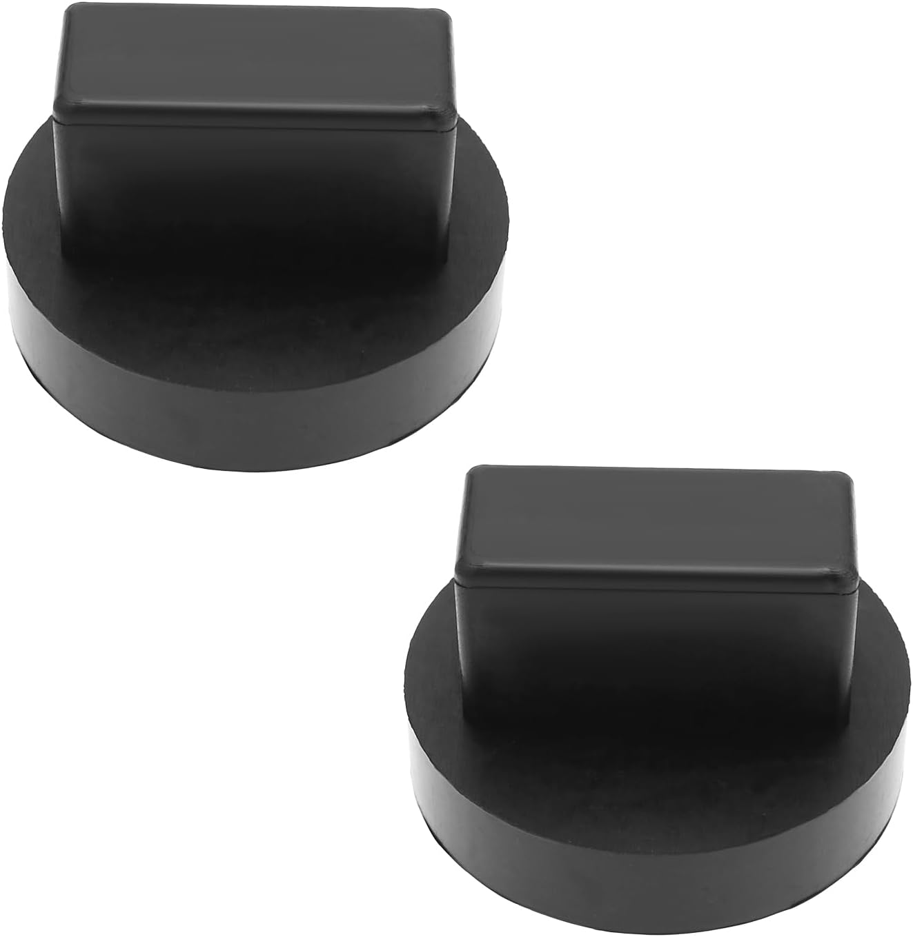 Micro Traders Pack of 2pcs Car Jack Pad Rubber Car Jack Pads Jacking Pad Adapter for Most Vehicle Chassis and Car Jacks 68 x 42mm