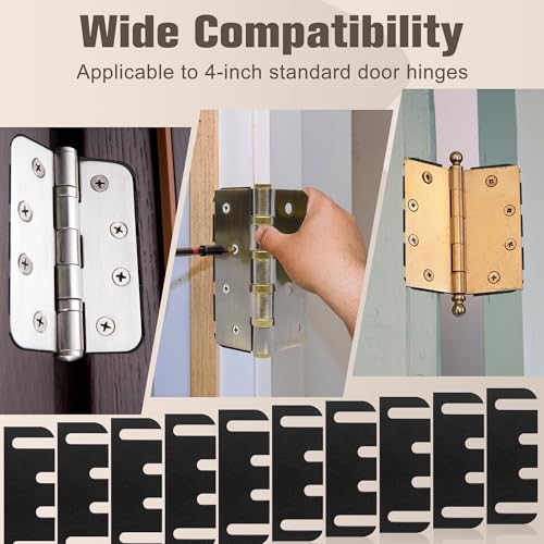 Image of 10 Pack Door Hinge Shims, 4 Inch Lenth 0.040 Inch Thickness Hardware for Door Hinge Repair Kit (Style A)