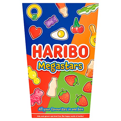 HARIBO Mega Stars Gift Box Sweets Gift 800g Red