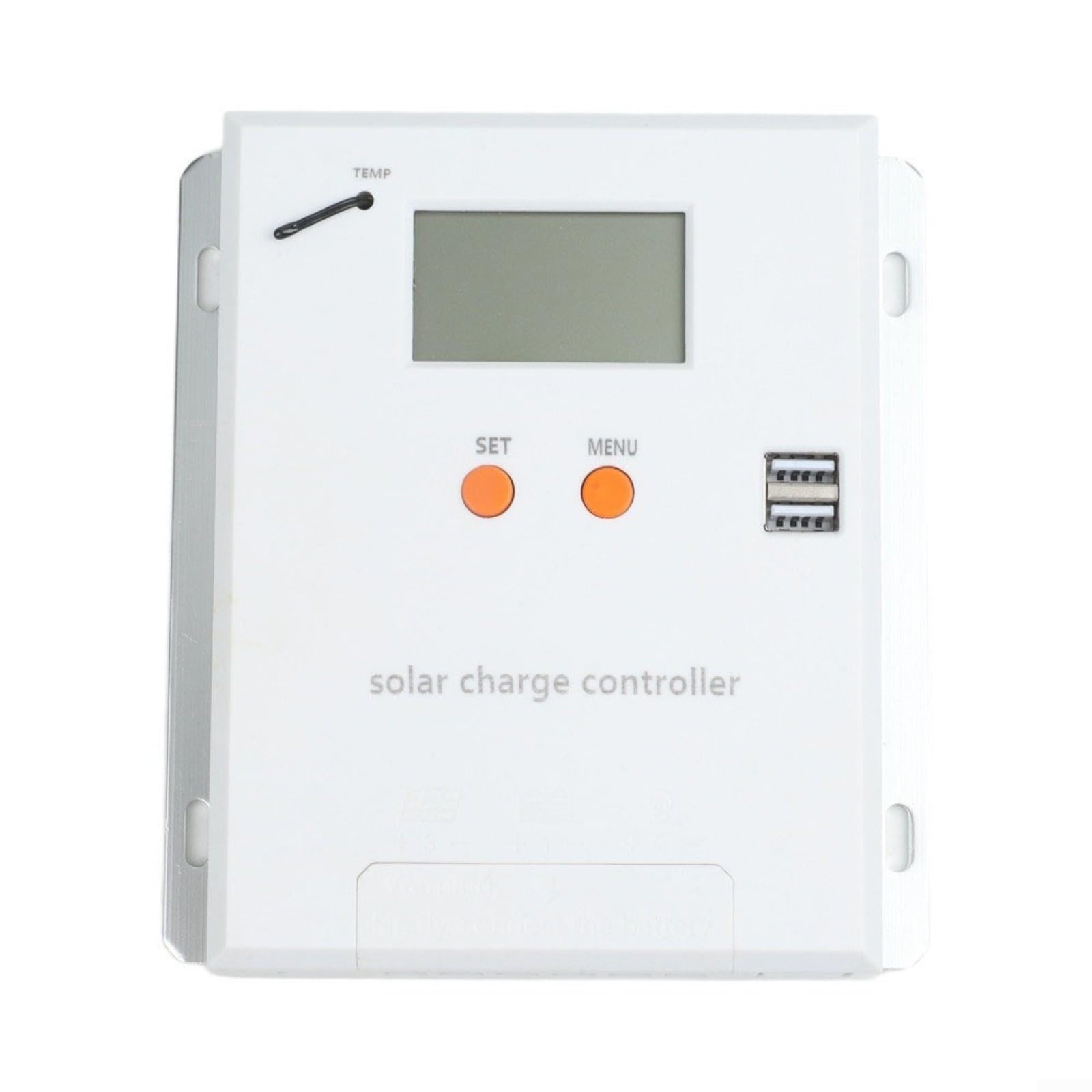 MPPT - Controlador de carga solar 10A/20A 12V/24V Auto LCD Dual USB Aluminio