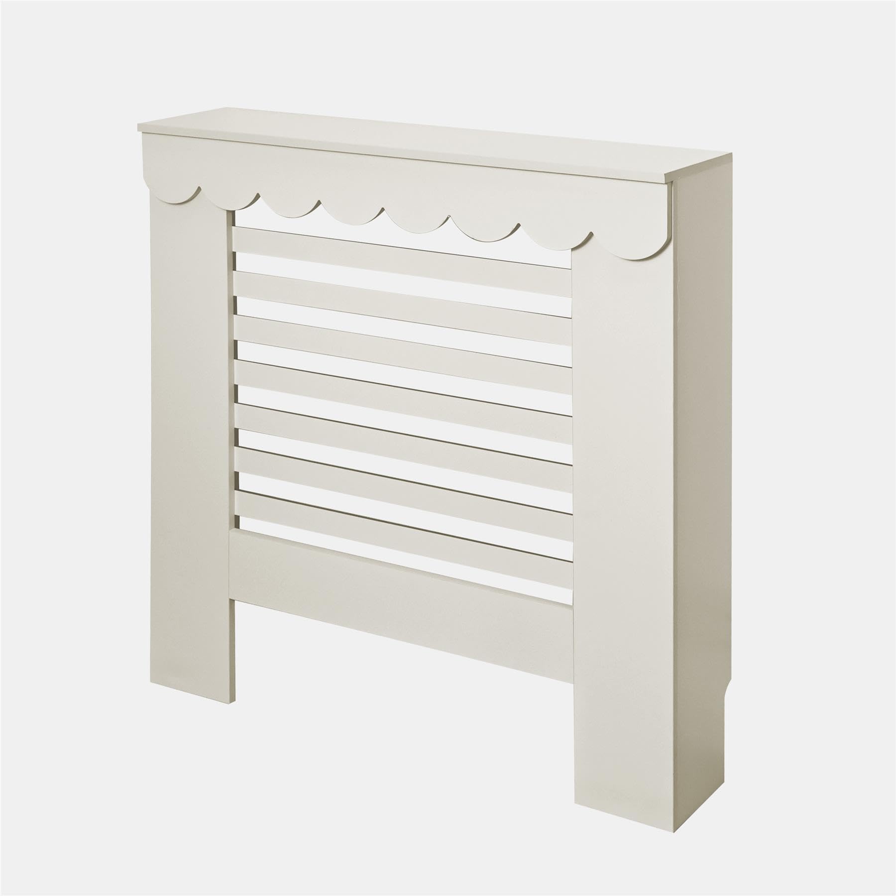 OHS Small Radiator Cover, Scallop Edge Shelf Top Covers, Cream