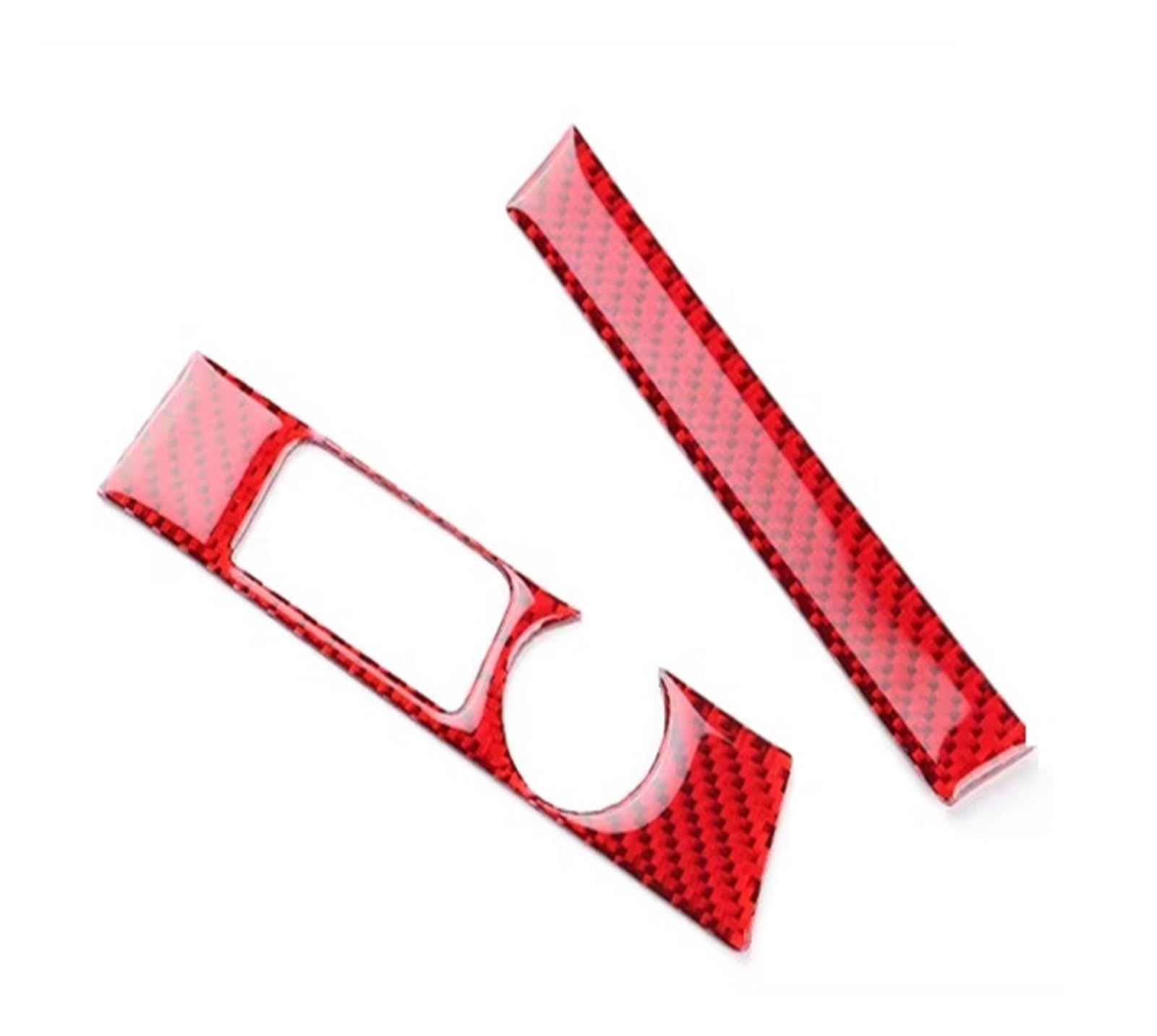 Interior Trim for Seat for Leon 2017 2018 2019 LHD RHD Car Side of Central Control Frame Trim Interior Real Soft Carbon Fiber Sticker Cover Trim Sticker(Red Carbon)