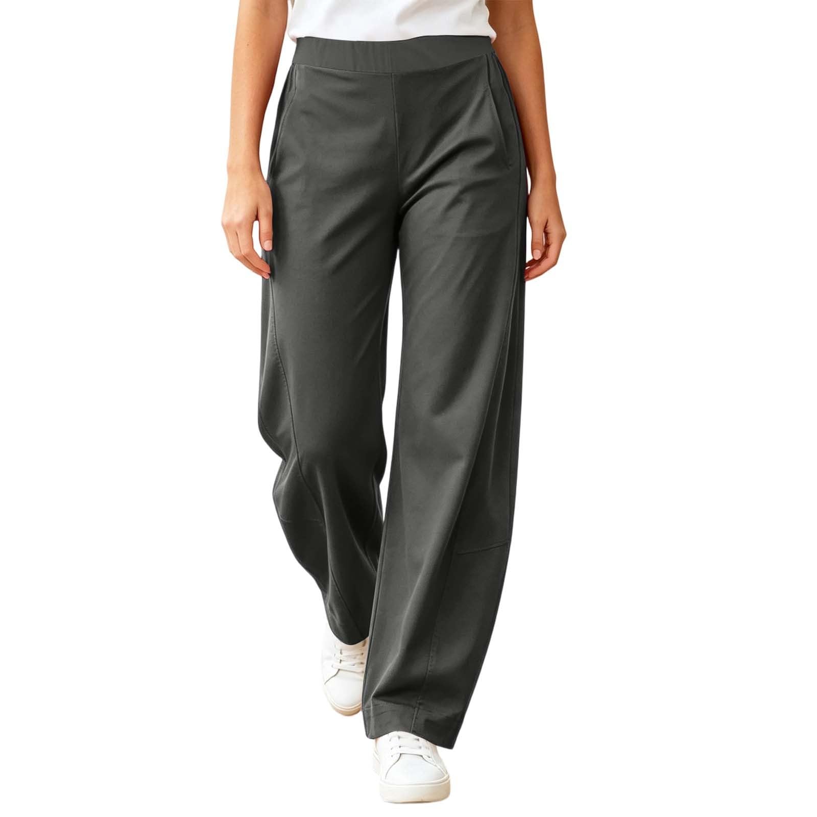 Pantalones Casuales de Cintura Alta con Bolsillos para Mujer, Ideales para el día a día, cómodos y con Estilo. Ligero y Transpirable