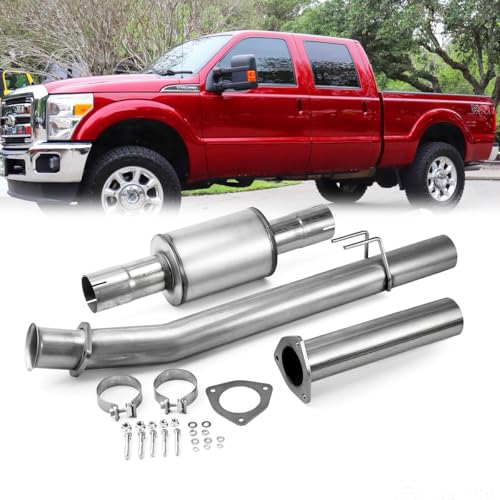 Kucaruce Stainless Steel Exhaust Pipe Kit + Muffler for