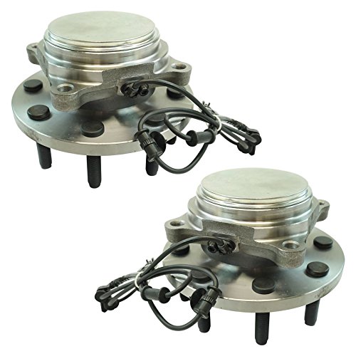 Image of TRQ 2 Piece Front Wheel Bearing & Hub Assembly Set Compatible with 2009-2010 Dodge Ram 2500, 3500 2011 Ram 2500 3500