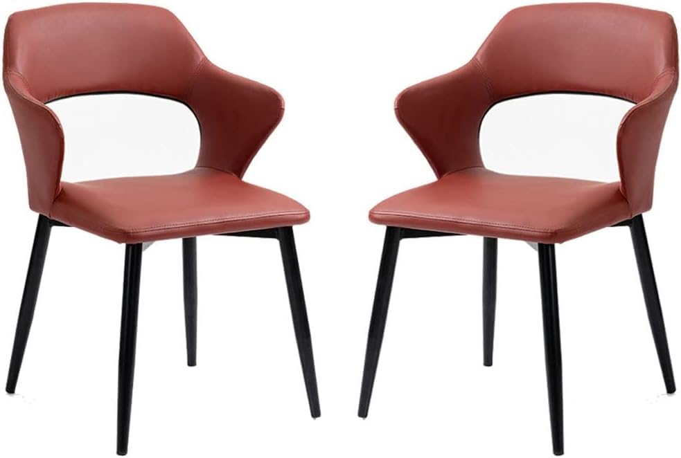 Chaise de salle à manger lot de 2 avec accoudoirs ergonomiques pour table de cuisine