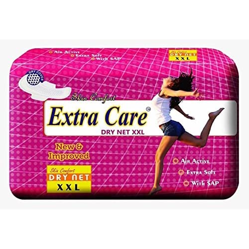 Extra Care Dry Net Sanitary Pads for women Combo of 5 packets with rich and premium napkins - Image 3