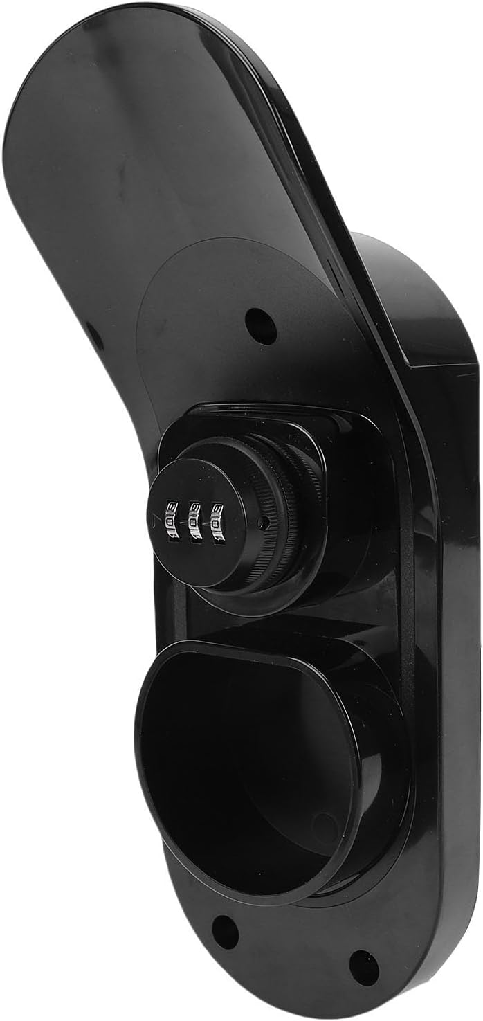 EV Charger Holder Wall Mount with Combination Lock, Nozzle Holster Dock Car Charging Cable Holder, Electric Vehicle Charger Organizer for Type 2 Connector