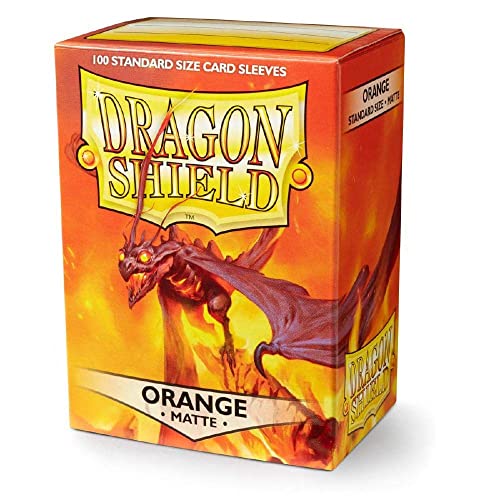 Dragon Shield Matte Orange Standard Size 100 ct Card Sleeves Individual Pack - Image 2