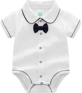 Macacão listrado e camisa para bebês recém-nascidos, meninos, manga curta, macacão para banquete de casamento