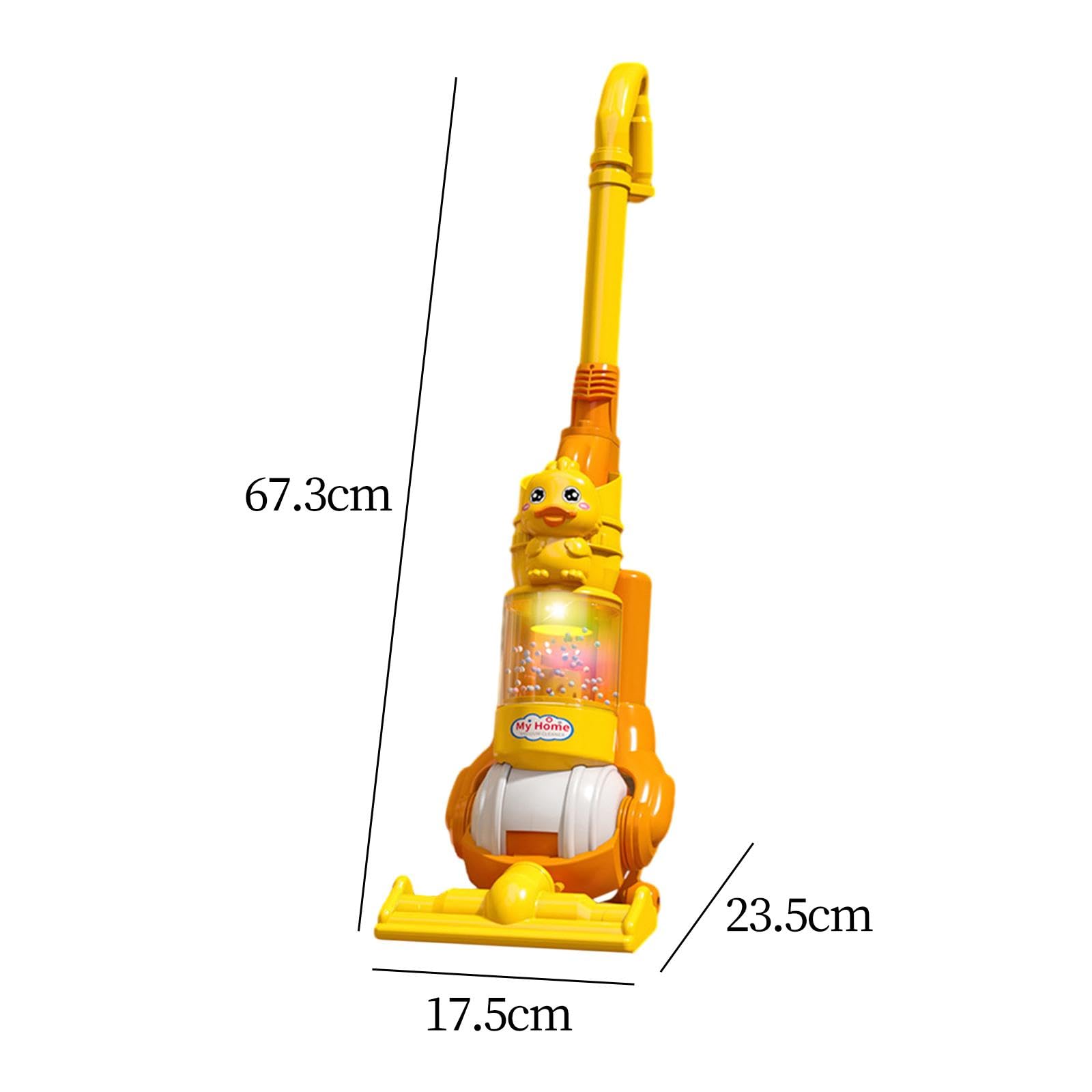 harayaa Aspirapolvere per Bambini con Luci Ed Effetti, Giocattolo Educativo Realistico con Pallina Che Scoppia, Ideale Come Regalo di Natale per Bambin, Anatra