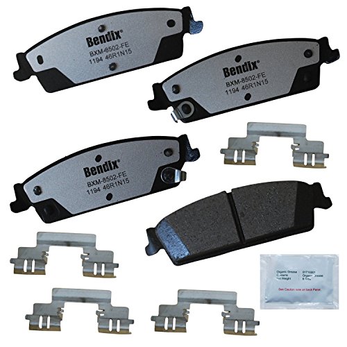 Image of Bendix Fleet Metlok PBD1194 Semi-Metallic Rear Brake Pads for Select Models Cadillac Escalade,Escalade ESV,EXT,Chevrolet Avalanche,Silverado 1500,Classic,Suburban,Tahoe,GMC Sierra,Yukon