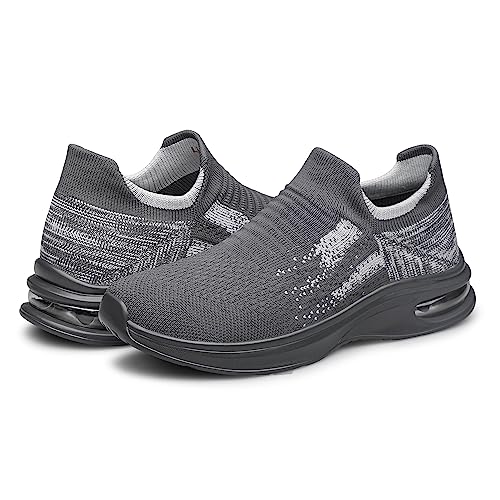 Image of vibdiv Shoes for Men Sock Sneakers Pull-on Casual Lightweight Breathable Comfortable