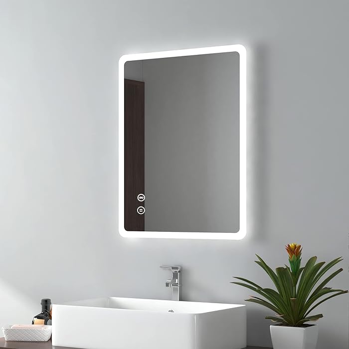 Buy EMKE 450 X 600 mm Backlit Illuminated Bluetooth Bathroom Mirror