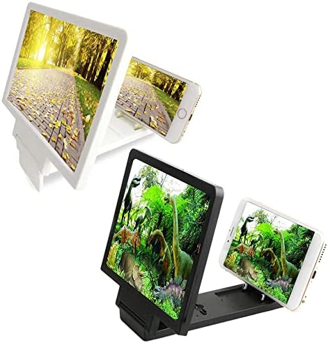 Prosperity 2 Pack 8inch Travel-Sized Amplifier Mobile Portable Universal Smartphone Stand Screen Magnifier for Cell Phone Screen Expander Magnifying Useful Cool Gadgets for iPhone or Android