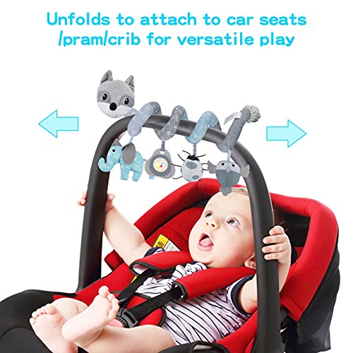 Spirale Spielzeug Kinderwagen Baby Autositz, Krippe, Bett Hängen Spielzeug Babyschale Aktivitäten Spirale Baby Früherziehung Spielzeug Spielen für Kleinkind Jungen Mädchen ab 0+ Monaten