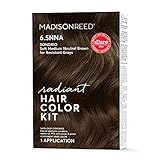 Madison Reed Radiant Hair Color Kit, Permanent Hair Dye, 100% Gray Coverage, Ammonia-Free, Sondrio Brown 6.5NNA Soft Medium Neutral Brown for Resistant Grays, Pack of 1