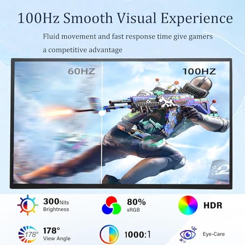 Image of Portable Monitor, 18.5 Inch 1080P 60Hz IPS HDR Portable External Screen | USB-C HDMI Second Screen for Laptop PC Mac Phone, Built-in Adjustable Stand Dual Speakers, for Travel and Daily Work