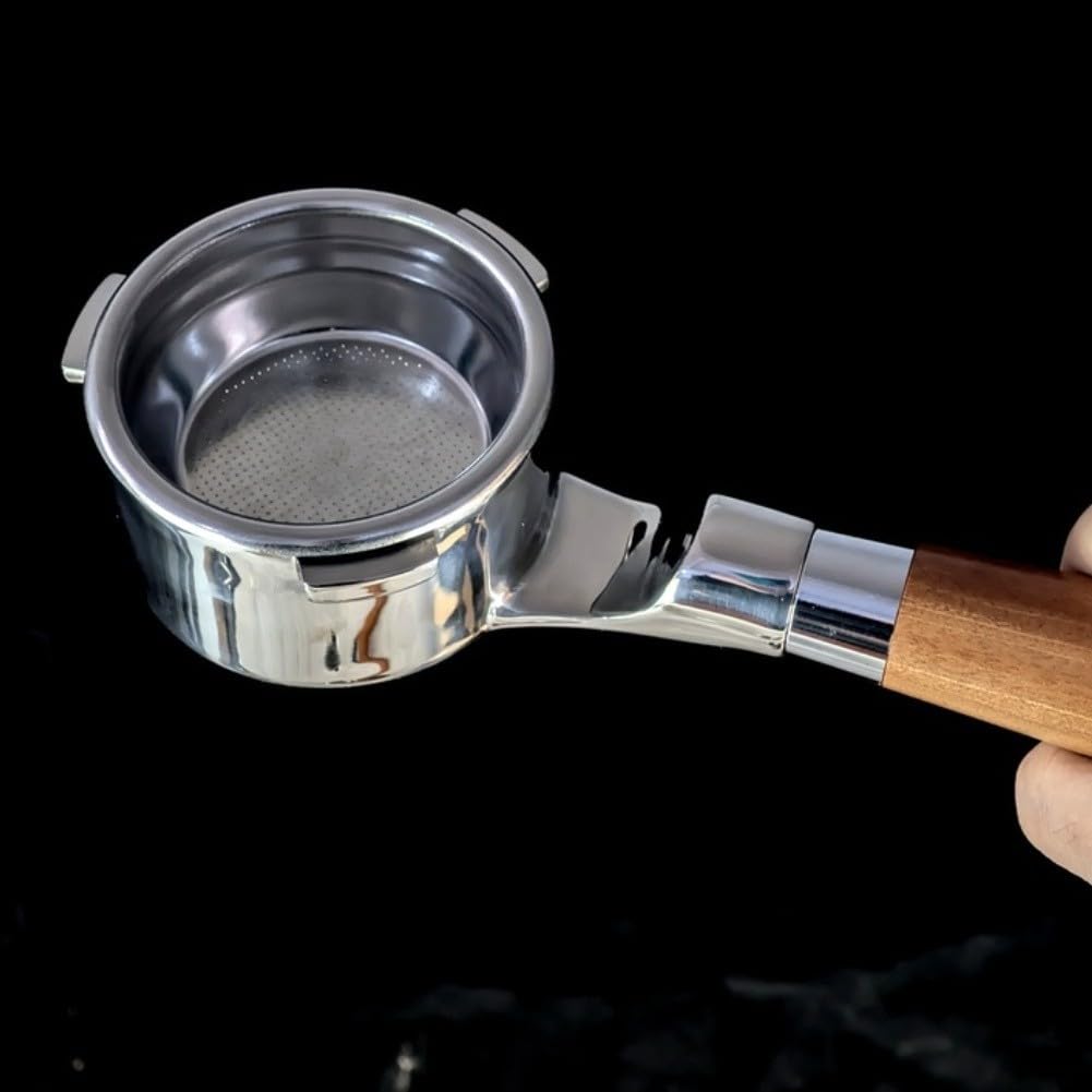 Portafiltro de repuesto de acero inoxidable de 51 mm con cesta de filtro para cafeteras espresso EC9335 EC9665 EC9155 EC9865 EC9355 Diseño desmontable Plata